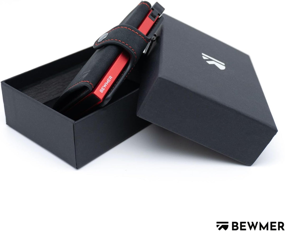 BEWMER 2 Shielded | Herren und Damen Slim Wallet mit RFID-Schutz Anti-Cloning | Kartenetui mit Münzf
