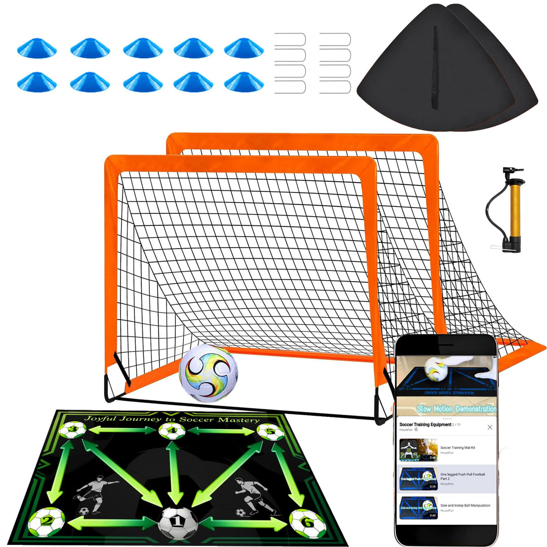Tragbares Fussballtor, Fussballtraining, Fussballtrainingsgeräte für Jugendliche mit tragbarem und l