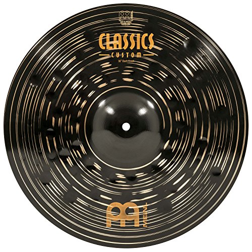 Meinl Cymbals Classics Custom Dark Crash 16 Zoll (Video) Schlagzeug Becken (40,64cm) B12 Bronze, Dun