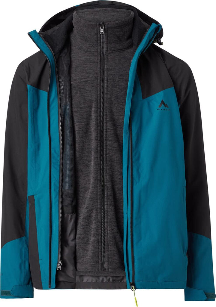 Mc Kinley Herren Tessi Doppel-Jacke L Blue Petrol/Black Ni, L Blue Petrol/Black Ni