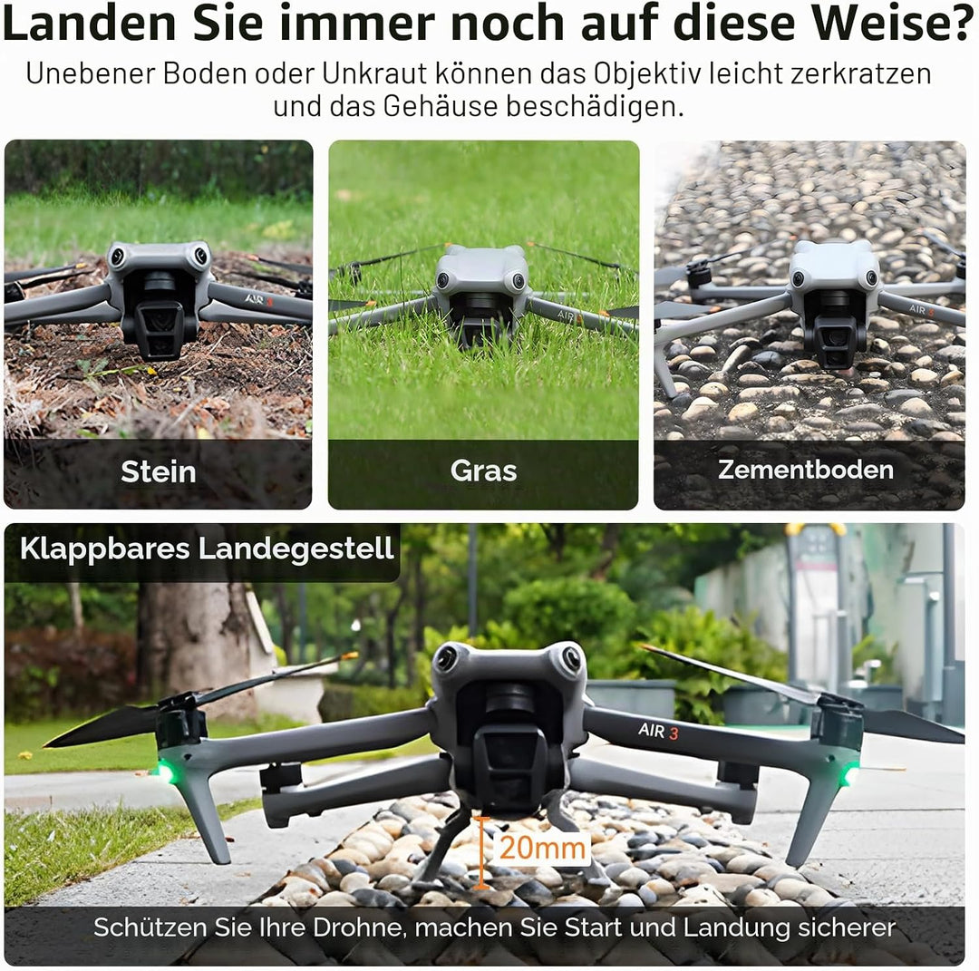 Air 3S Propeller – mit Blattschutz Propellerhalter Propeller Fixierer Faltbaren Landefüsse Fahrwerk