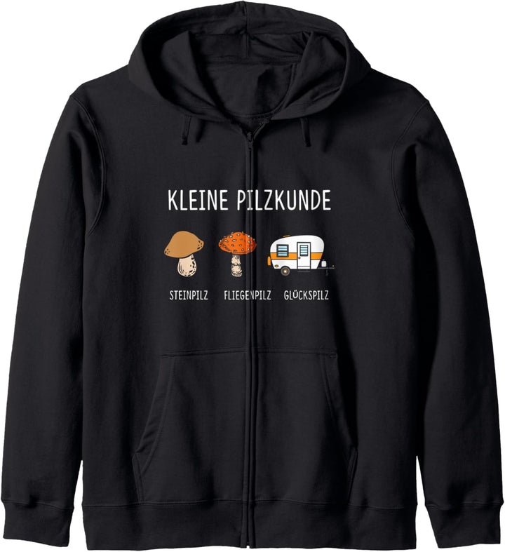Kleine Pilzkunde Glückspilz Wohnwagen Camper Camping Spruch Kapuzenjacke