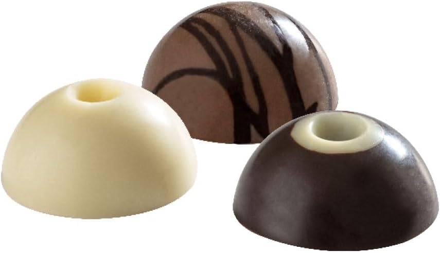 DECORA 0050152 SCHOKOLADENFORM HALBKUGEL MIT LOCH 18 CAV Ø 25 X 12,5 H MM