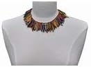 LES POULETTES BIJOUX - Tagua Halskette Herbst Mehrfarbig Flame
