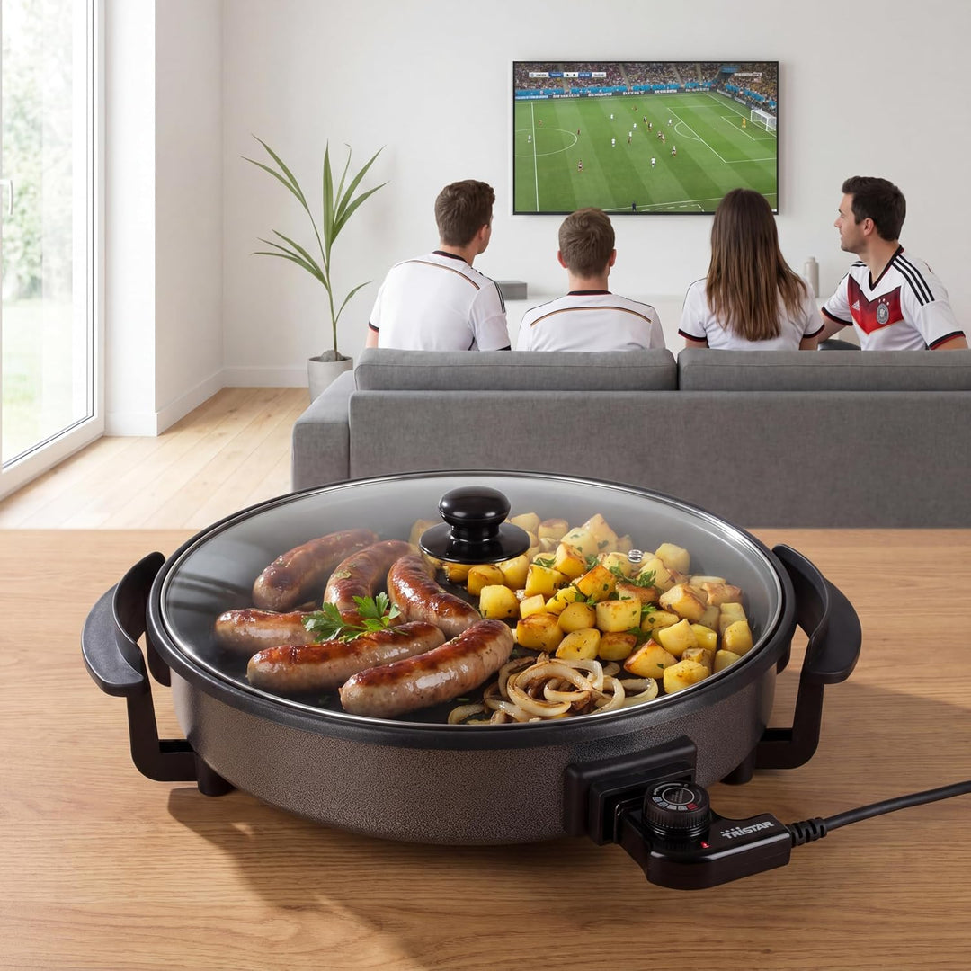 Tristar PZ-2964 Multifunktionspfanne/ Pizza- und Grillpfanne mit 5 einstellbaren Temperatureinstellu