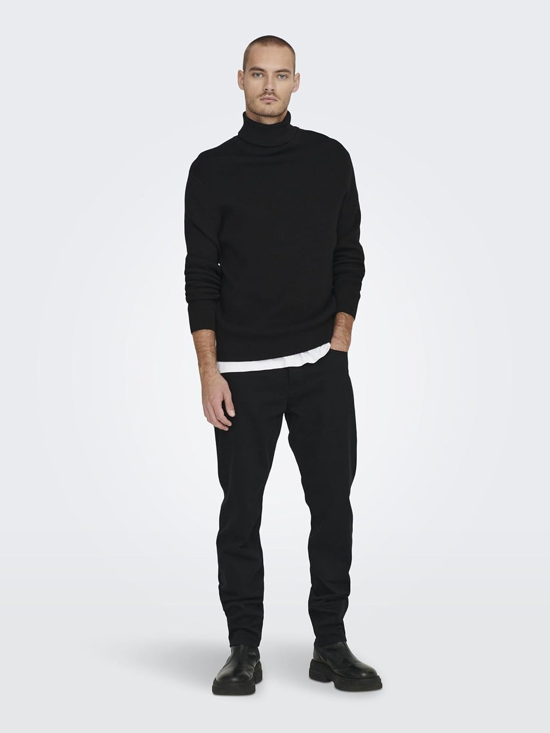 ONLY & SONS Male Strickpullover ONSPHIL Pullover, Schwarz