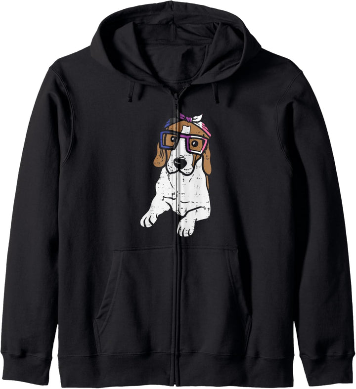 Beagle Dog Bandana LGBTQ Genderfluid Flag Non-Binary Lover Kapuzenjacke