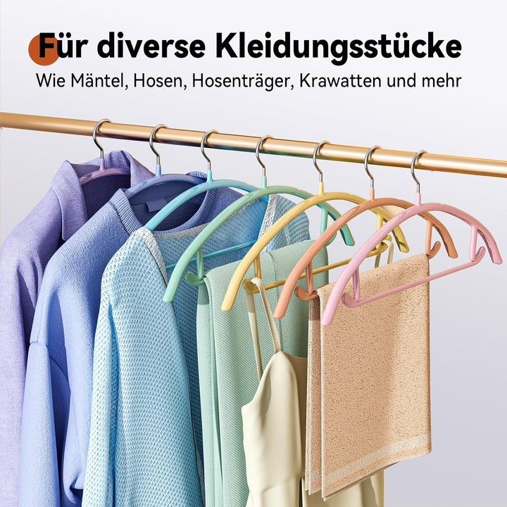 MOPUP Kleiderbügel, 28er-Pack, Pulloverbügel ohne Schulterwulst, 42 cm breite, robuste Kleiderbügel