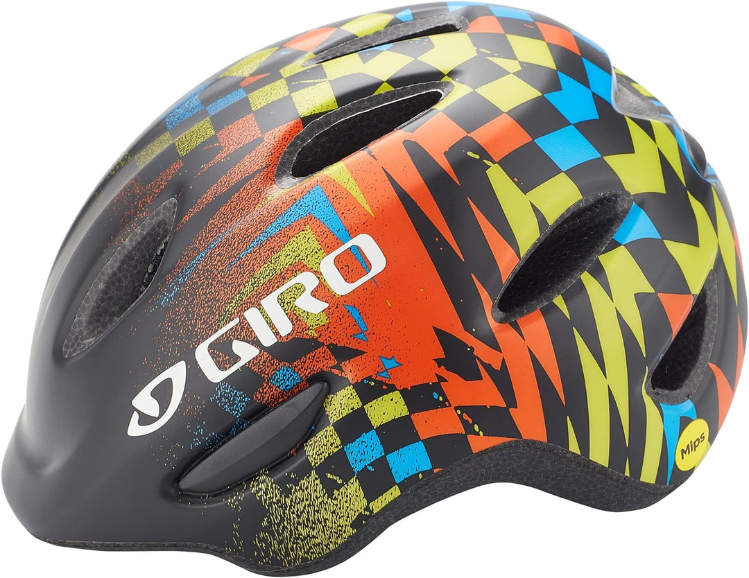 Giro Unisex-Youth Scamp MIPS S Matte Black Check Fade 22, S Matte Black Check Fade 22