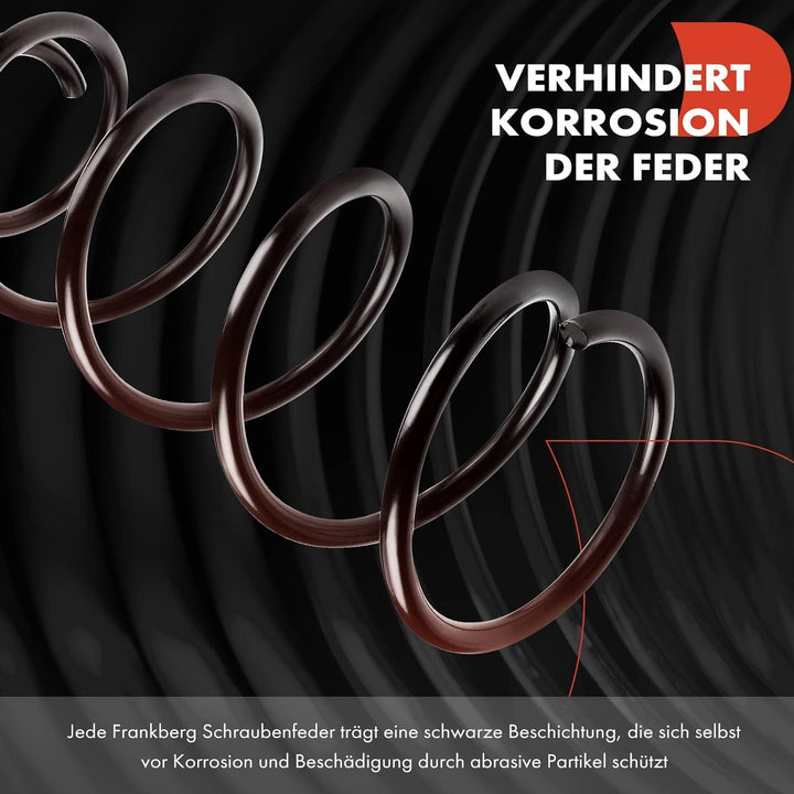 4x Federn Fahrwerksfeder Vorne Hinten Kompatibel mit 5er E60 525d 525xd 530d 530xd 3.0L 2005-2009 Re