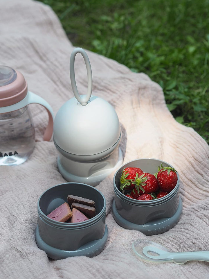 BÉABA, Baby-Geschenkset zur Geburt, Trockenständer für Babyflaschen, geräumig, Milchpulver-Portionie