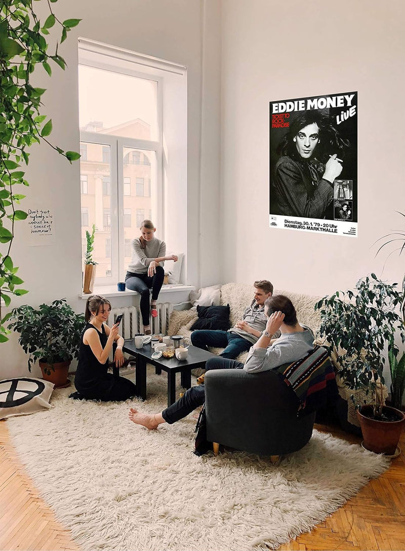 Eddie Money - Ticket to Paradise, Hamburg 1979 » Konzertplakat/Premium Poster | Live Konzert Veranst