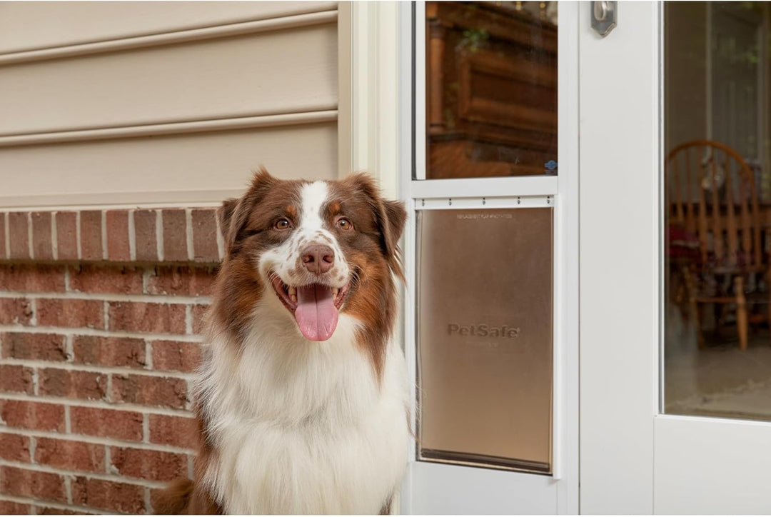 PetSafe Glas-Schiebetür für Haustiere mit Haustierklappe, Zum Einbau in Glas-Schiebetüren, Robuster