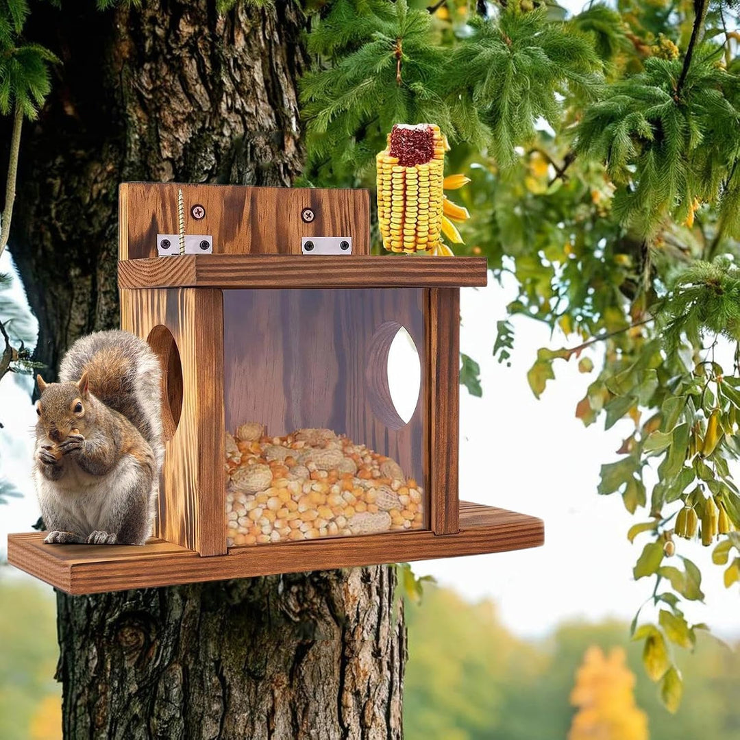 Eichhörnchen Futterhaus, Futterstation Aus Verschraubtem Massiv | Holz, Futterstation Eichhörnchen K