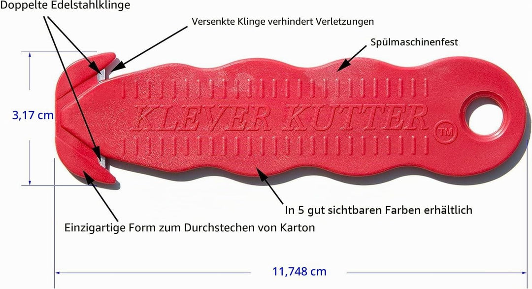 Klever Kutter KCJ-1Y Sicherheits-Boxenschneider, 5 Stück, gelb, Gelb