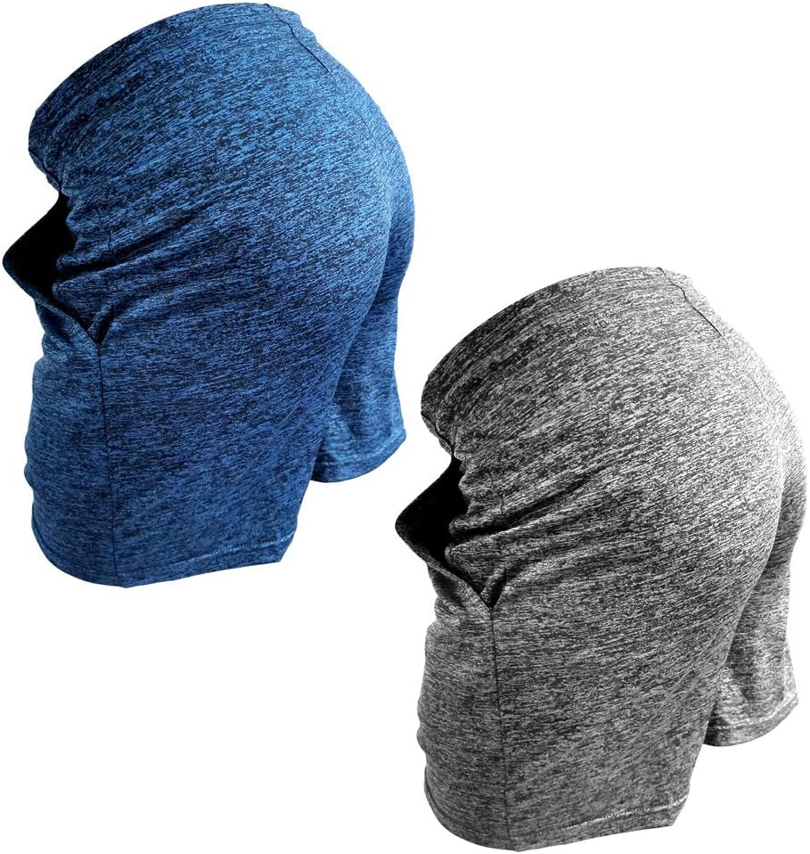 Agilelin Herren Sporthose,Training Kurze mit Tasche,Quick Dry Laufhose XL Grau/Blau, XL Grau/Blau