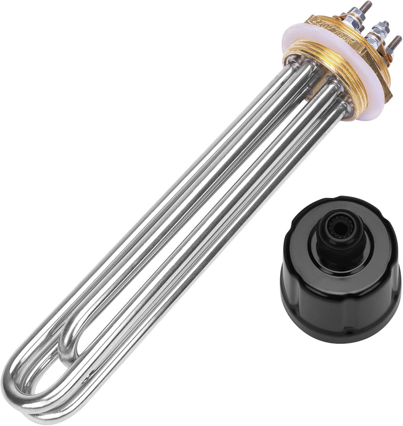 DERNORD 220V/380V 2000W 1.5 Inch Heizelement 3U Förmiger Warmwasserbereiter BSP Kupfer Flansch 220/3