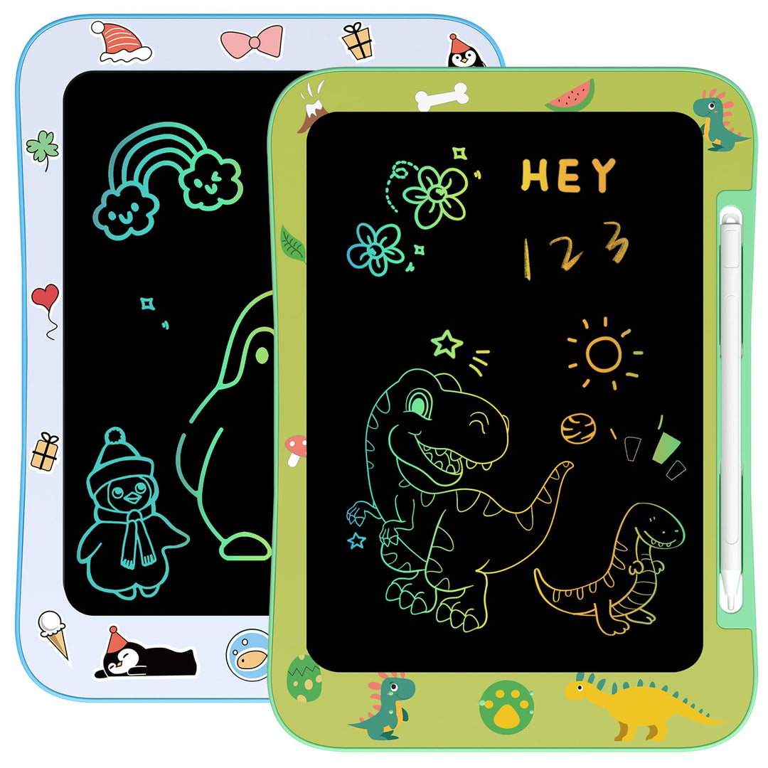 [2 Pack] Genialba LCD-Schreibbrett für Kinder, Zeichentafel mit farbigem Bildschirm für Mädchen im A