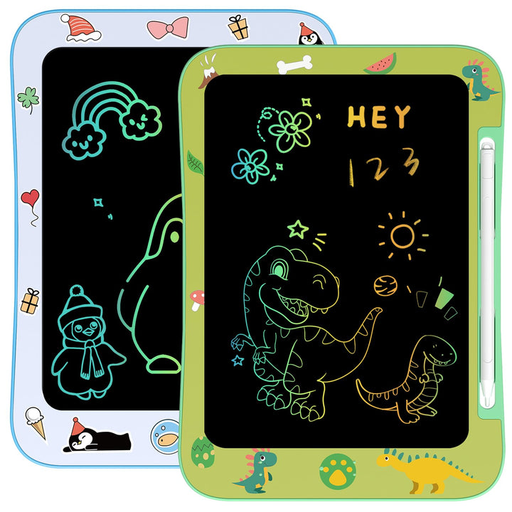 [2 Pack] Genialba LCD-Schreibbrett für Kinder, Zeichentafel mit farbigem Bildschirm für Mädchen im A