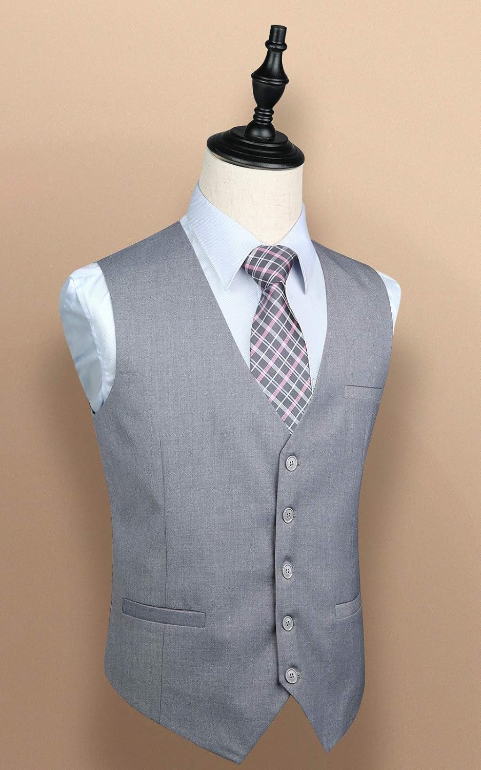 Enlision Anzugweste für Herren Formelle Einfarbige Weste Hochzeit Elegant Anzugwesten Business Weste