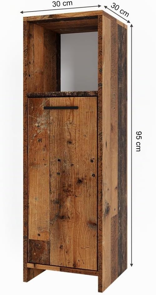 Vicco Midischrank Kiko, Eiche rustikal, 30 x 95 cm Eiche Rustikal 30x95, Eiche Rustikal 30x95