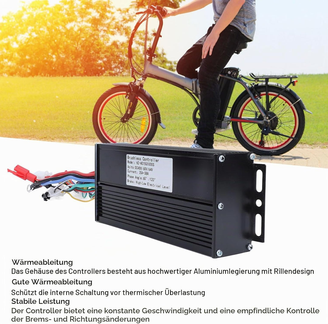 Brushless Motor Controller, 48V 60V 64V 1000W Bürstenloser Motor Controller für Elektrofahrrad Elekt