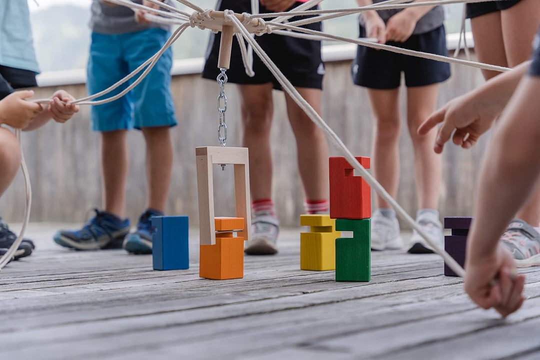 waelderspielzeug Kinder-Fröbelturm - Teamspiel für Kleinkinder von 4 bis 7 Jahren - das Original aus