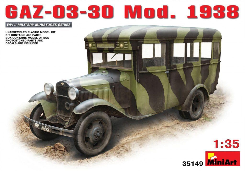 Mini Art MiniArt 35149 1:35 GAZ-03-30 Mod. 1938 Bus-originalgetreue Nachbildung, Modellbau, Plastik