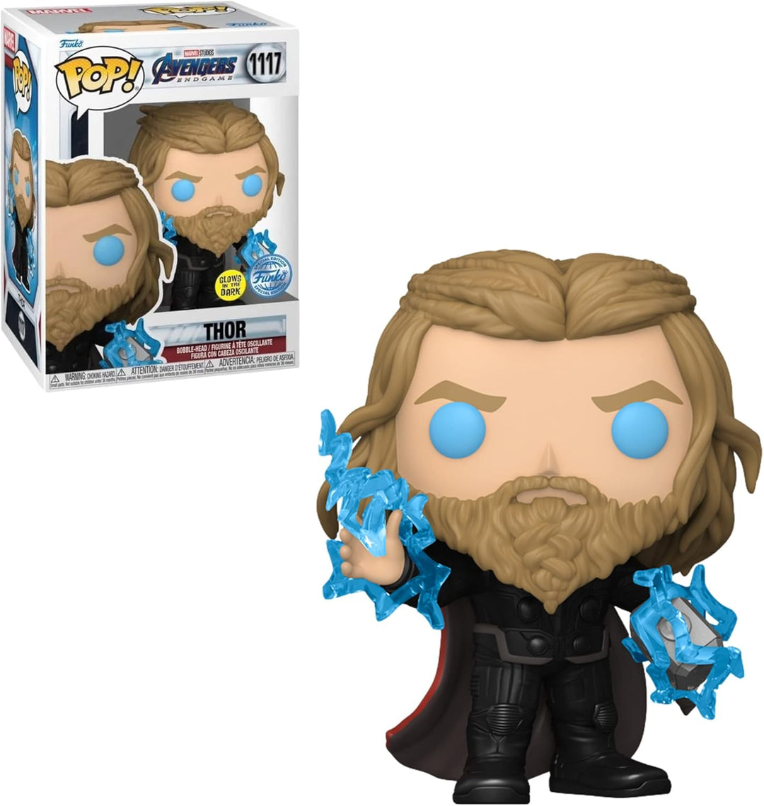 pop Funko Marvel Avengers Endgame - Thor* (with Thunder) (Glows in The Dark) (Special Edition) #1117