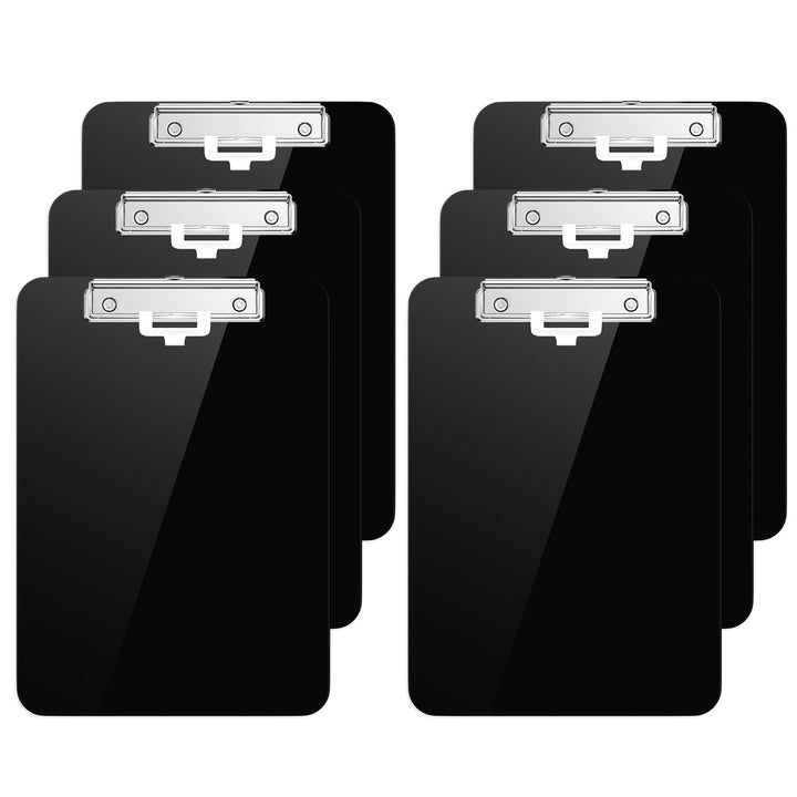 Kunststoff-Klemmbrett 6er-Set, Standard A4 Letter Size Klemmbretter für Studenten, Büro und Frauen,