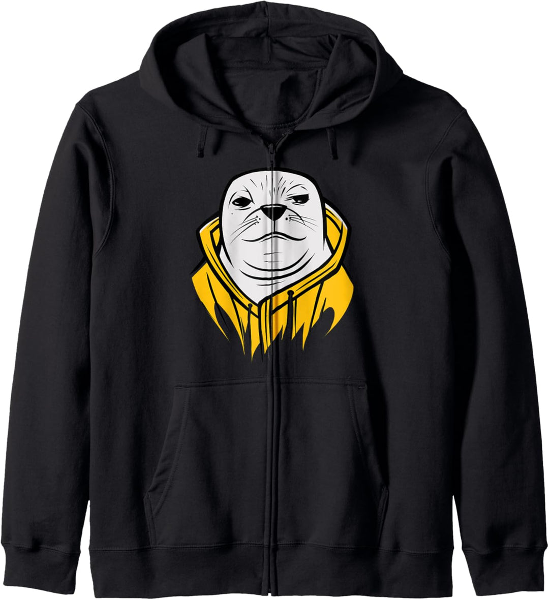 Freche Robbe mit Friesennerz Kapuzenjacke