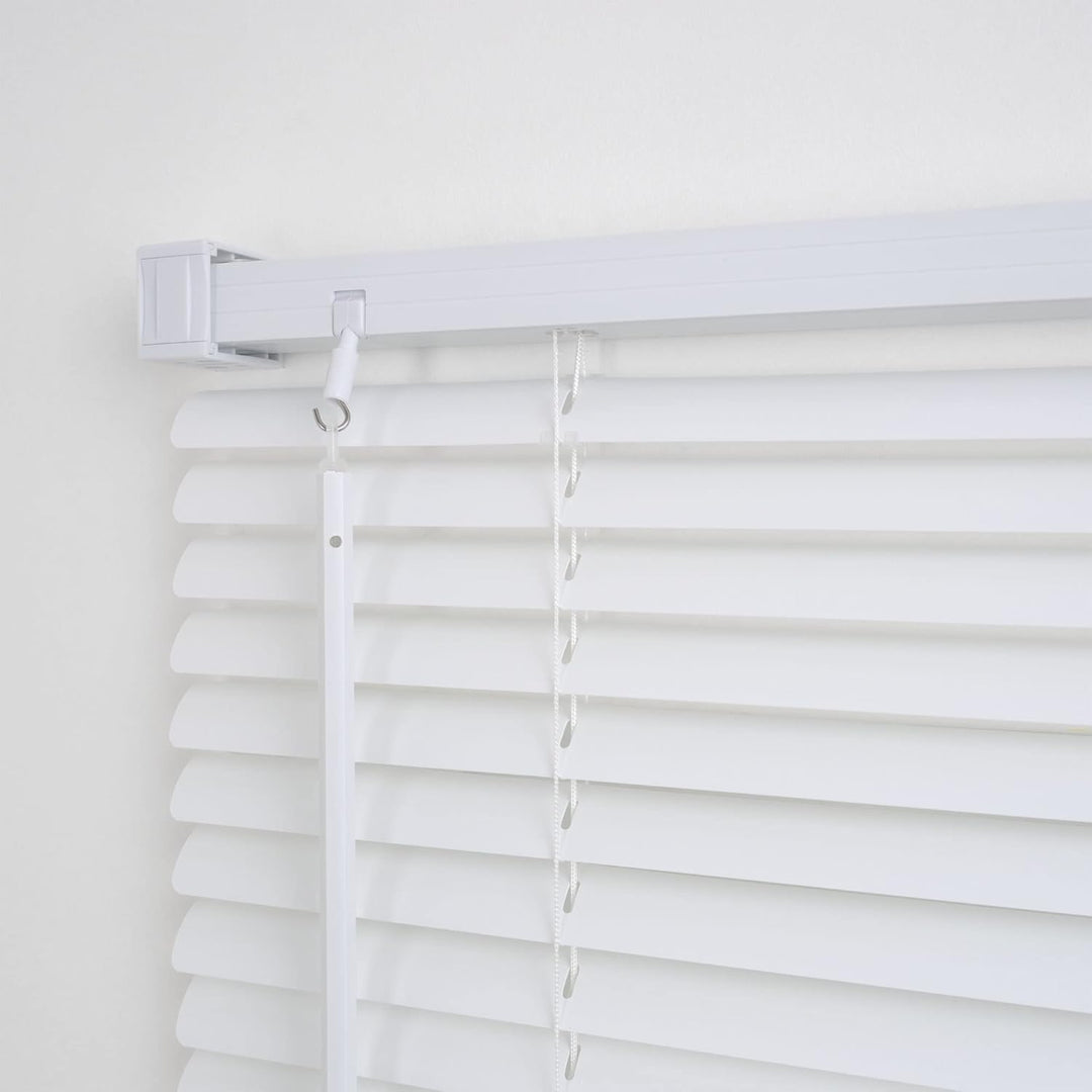 Liedeco Jalousie für Türen, 220 cm Länge, Kunststoff-Jalousie weiss Breite 40 cm 40 x 220 cm, 40 x 2