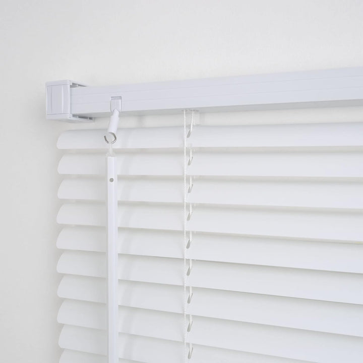 Liedeco Jalousie für Türen, 220 cm Länge, Kunststoff-Jalousie weiss Breite 40 cm 40 x 220 cm, 40 x 2