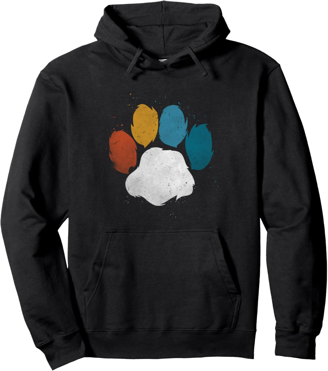 Vintage Dog Paw, Dog Lover, Geburtstagsgeschenk Pullover Hoodie