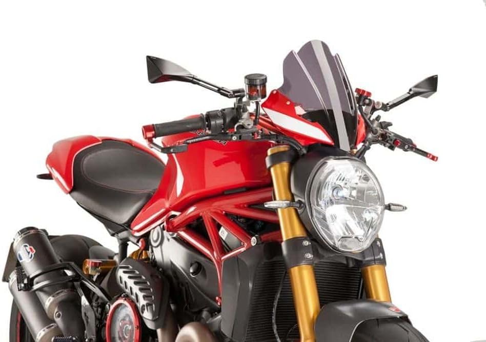Puig 8900 F Touring Windschutzscheibe für Ducati Monster 1200 R 16 '– 17' AHUMADO OSCURO, AHUMADO OS