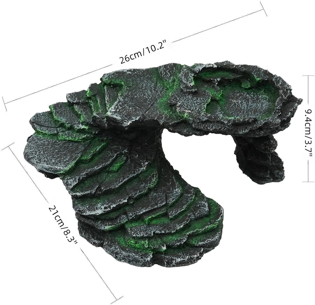 Yuecheng Reptilien Ramp Plattform Schildkröte Basking Plattform Felsen Schritt Leiste und Gecko Höhl