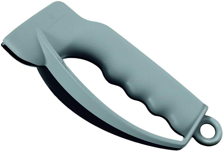Victorinox Messerschärfer Klein für Taschenmesser und Wellenschliff Messer, grau & Dual-Messerschärf