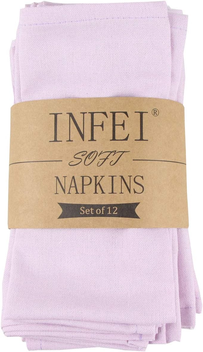 weich Polyester -Leinen gemischt Abendessen Cloth Servietten, 12 Stück (40 x 40 cm), für Veranstaltu