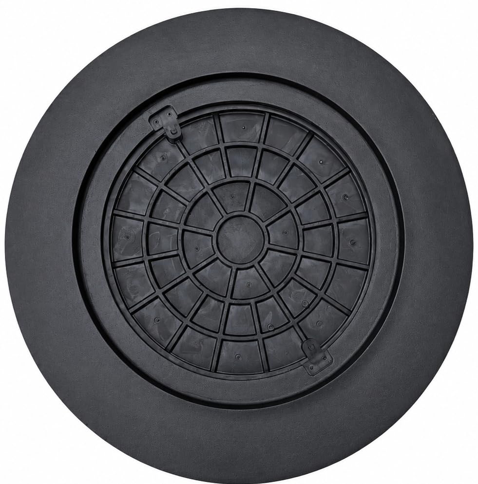 BABYLONPLAST Schachtabdeckung Ø 1100 mm, Schachtdeckel DN1100/600, 10 kN - Hochbelastbarer Kunststof