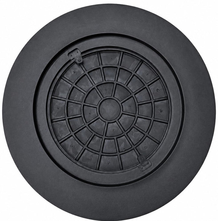 BABYLONPLAST Schachtabdeckung Ø 1100 mm, Schachtdeckel DN1100/600, 10 kN - Hochbelastbarer Kunststof