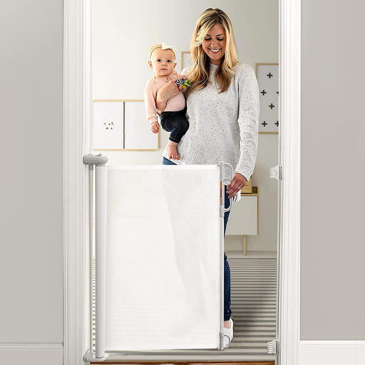 Momcozy Treppenschutzgitter Ausziehbare für Babys, 0-140 cm, 83 cm Hoch Baby Absperrgitter Treppensc