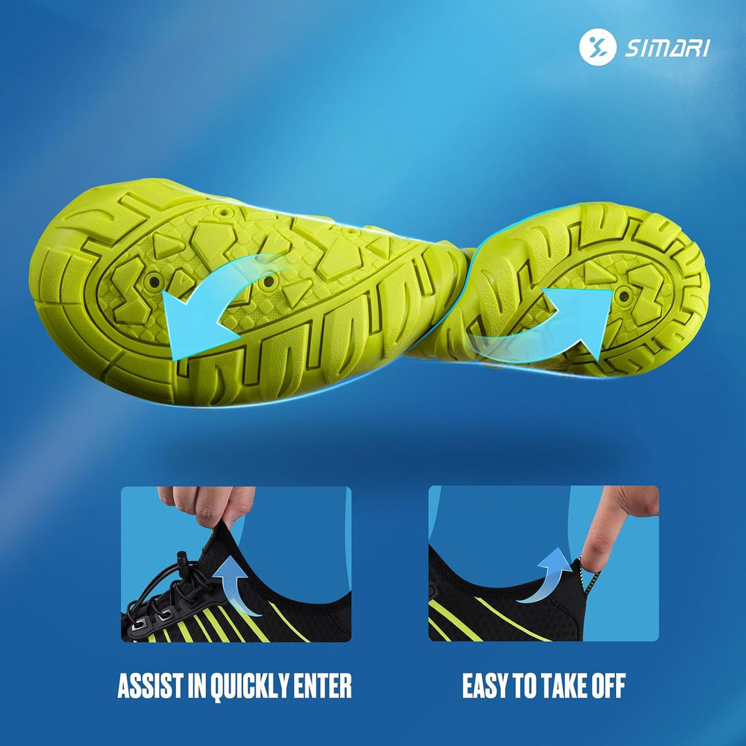 SIMARI WP001 Wasserschuhe für Damen und Herren, schnelltrocknend, für Barfuss, Tauchen, Schwimmen, S