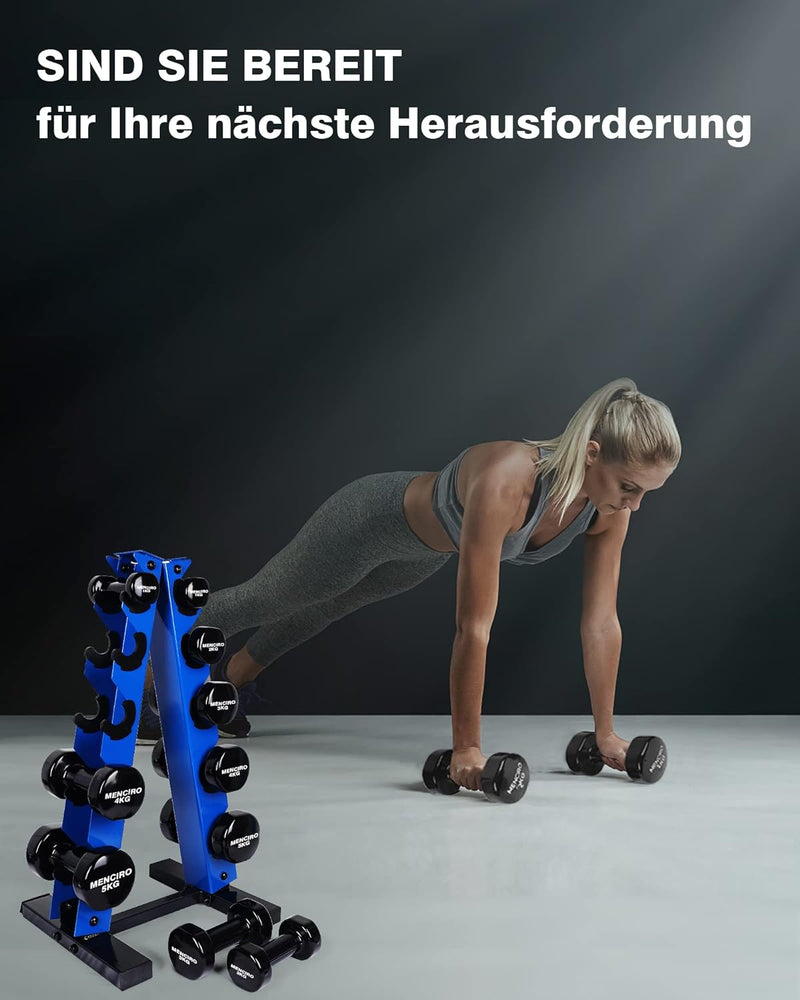 MENCIRO A-Rahmen Hantelständer Nur Ständer, 5-Tier Stahl Gewicht Kurzhantel Rack für Hanteln, Gewich