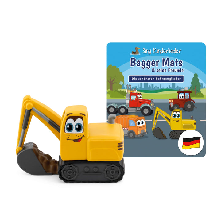 tonies Hörfigur für Toniebox, Sing Kinderlieder – Bagger Mats & Seine Freunde: Die schönsten Fahrzeu