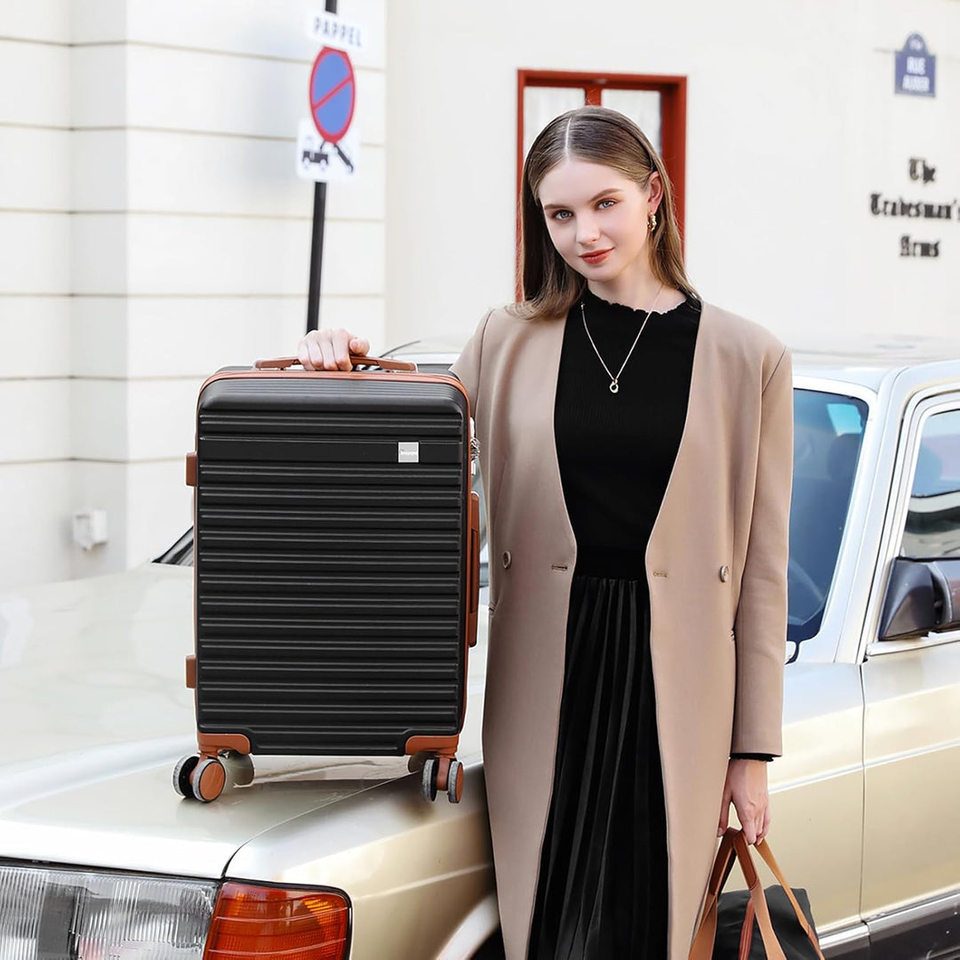 Joyway Hartschalen Koffer Set 3 Stück,Handgepäck Reisekoffer 4 Rollen Leicht, Rollkoffer mit Trolley