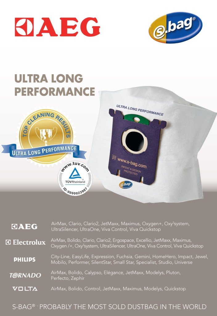 AEG Electrolux GR 210 Staubsaugerbeutel/S-bag Ultra Long-Performance Modell 2017 Single 3 Staubbeute
