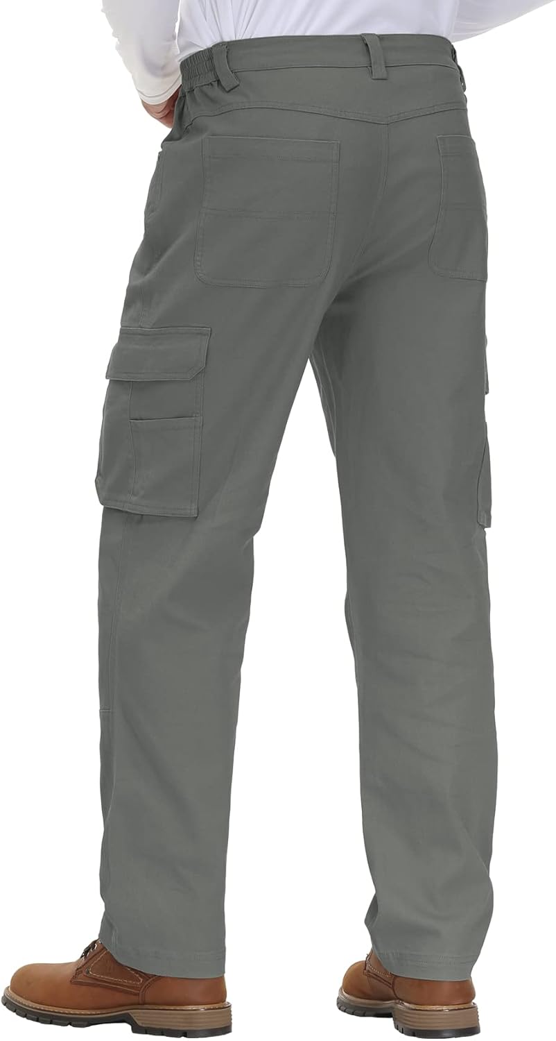 YSENTO Herren Cargohose Männer Arbeitshosen Stretch Chino Kargohosen Vintage Baggy Hosen Baumwolle 3