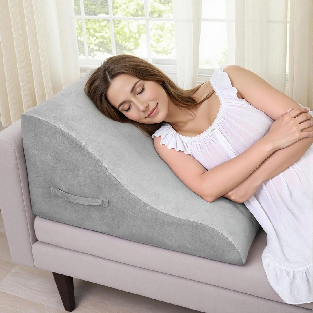 Babenest Kurvenform Keilkissen, Ergonomisches Orthopädisches Rückenkissen Hochdichter Schaumstoff Vi