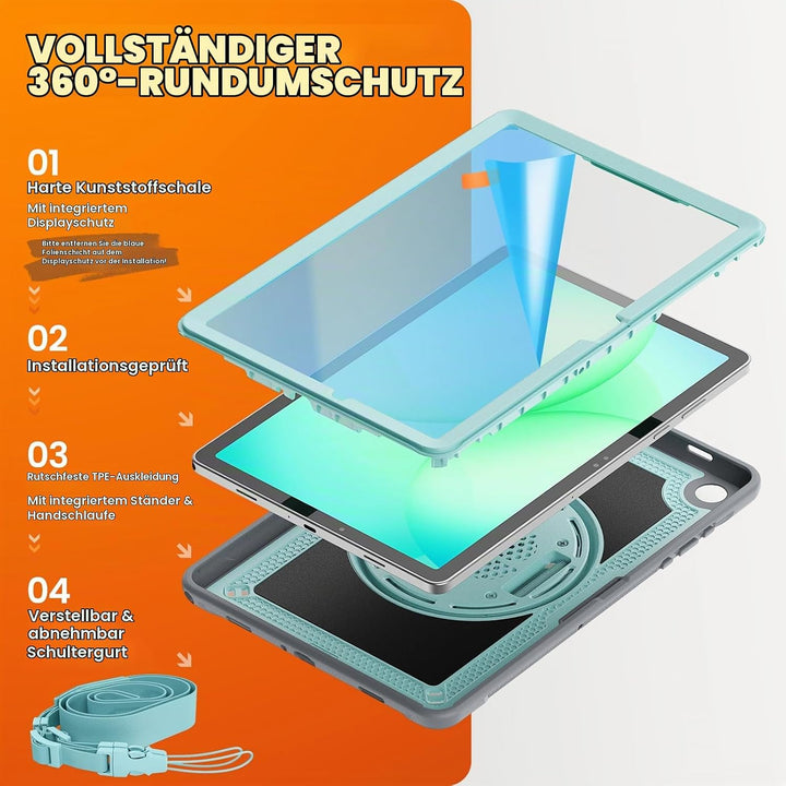 SEYMAC stock Hülle für Samsung Galaxy Tab A11+ Plus/A9+ Plus 11 Zoll 2025/2023, Stossfeste Hülle mit