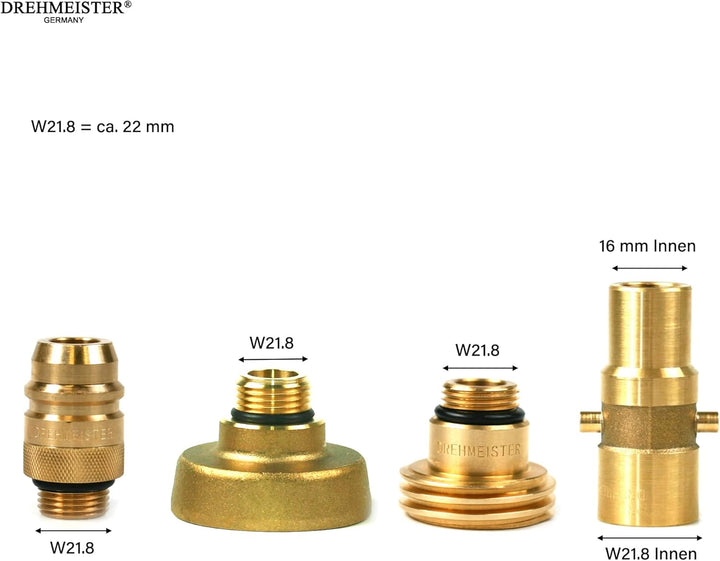LPG Adapter Set M16 - extra lang - Tankadapter mit Etui - für Gasfahrzeuge - Alle Europa Autogas Ada
